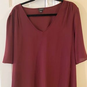 Ann Taylor Factory V neck short sleeve blouse